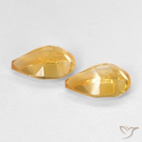 Gemme di Citrino Arancio-Oro naturale da 1.25 ct, Forma a pera, VVS
