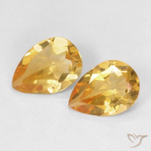 1.11ctw Naturale Arancio-Oro Citrino, Forma a pera, VVS