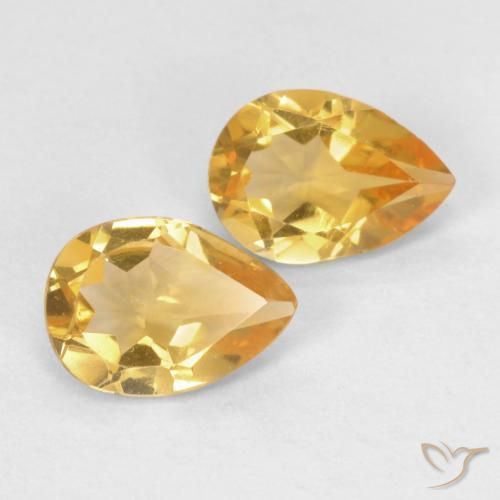Gemme di Citrino Arancio-Oro naturale da 1.11 ct, Forma a pera, VVS