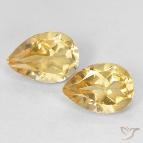 1.41ctw Naturale Oro Citrino, Forma a pera, VVS