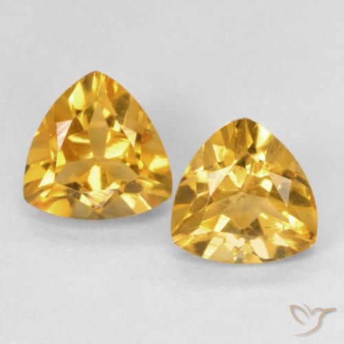 1.48ctw Naturale Arancio-Oro Citrino, Taglio trillion, VVS