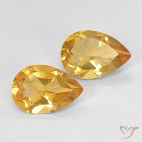 Gemme di Citrino Arancio-Oro naturale da 1.14 ct, Forma a pera, VVS