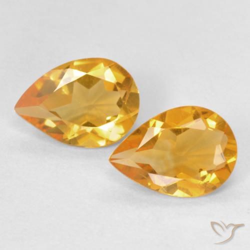 1.11ctw Naturale Arancio-Oro Citrino, Forma a pera, VVS