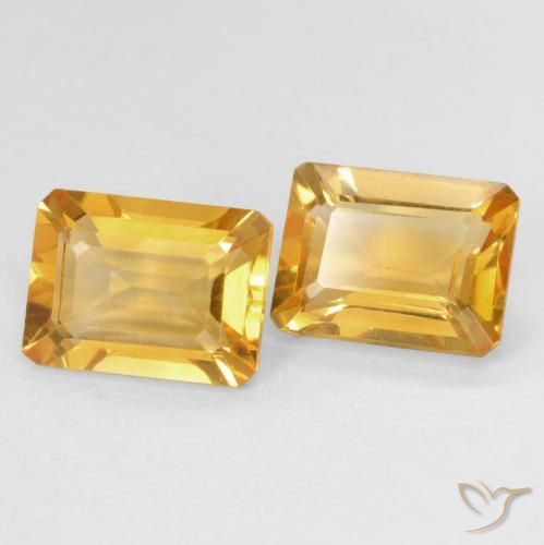 Gemme di Citrino Medium Light Orange-Gold naturale da 2.91 ct, Ottagonale / Taglio smeraldo, VVS