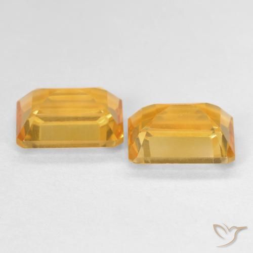 Gemme di Citrino Medium Light Orange-Gold naturale da 2.91 ct, Ottagonale / Taglio smeraldo, VVS