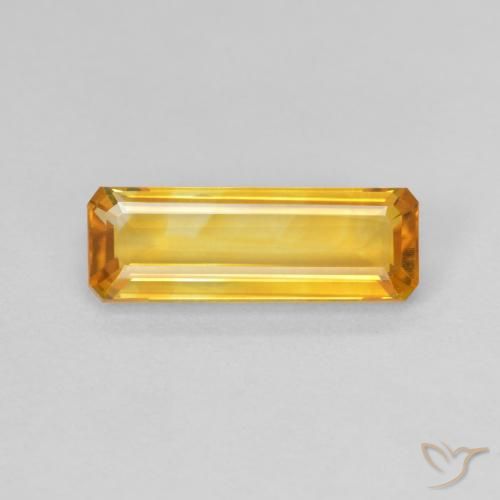 1.48ct Naturale Dorato medio Citrino, Taglio smeraldo, VVS