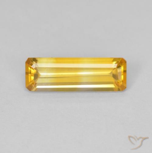 1.24ct Naturale Arancio dorato Citrino, Taglio smeraldo, VVS