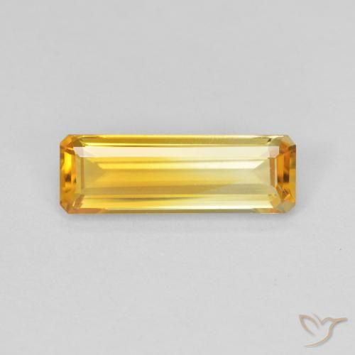 1.26ct Naturale Dorato medio Citrino, Taglio smeraldo, VVS