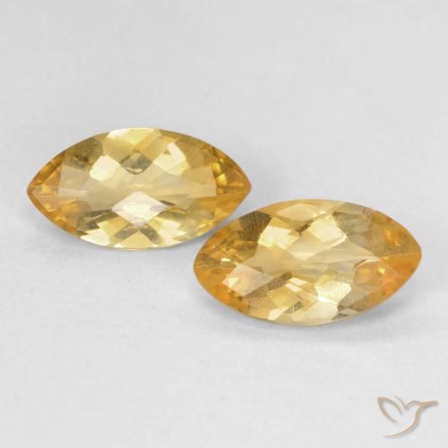 1.58ctw Naturale Arancio dorato Citrino, Taglio marquise, VS