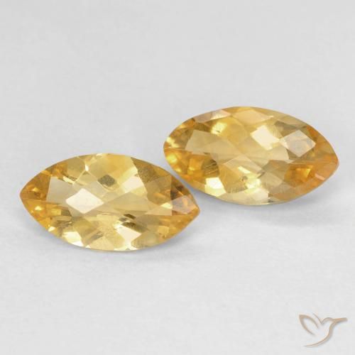 Gemme di Citrino Arancio dorato naturale da 1.58 ct, Taglio marquise, VS