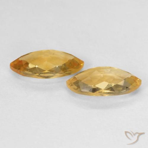 Gemme di Citrino Arancio dorato naturale da 1.58 ct, Taglio marquise, VS