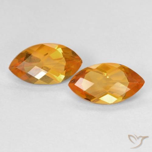 1.77ctw Naturale Arancio Medio Citrino, Taglio marquise, VS