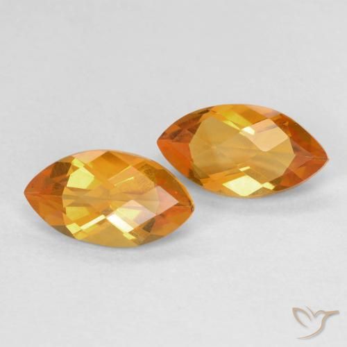 Gemme di Citrino Arancio Medio naturale da 1.77 ct, Taglio marquise, VS