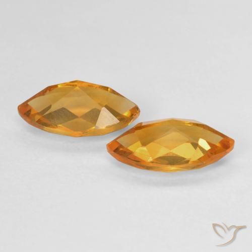 Gemme di Citrino Arancio Medio naturale da 1.77 ct, Taglio marquise, VS