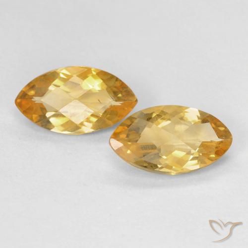 1.71ctw Naturale Medium Light-Golden Citrino, Taglio marquise, VS