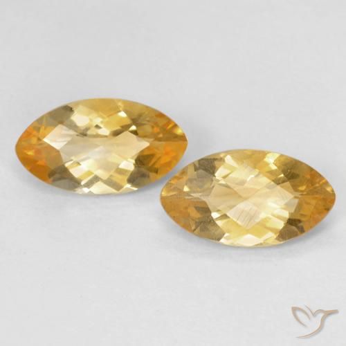 1.71ctw Naturale Medium Light-Golden Citrino, Taglio marquise, VS