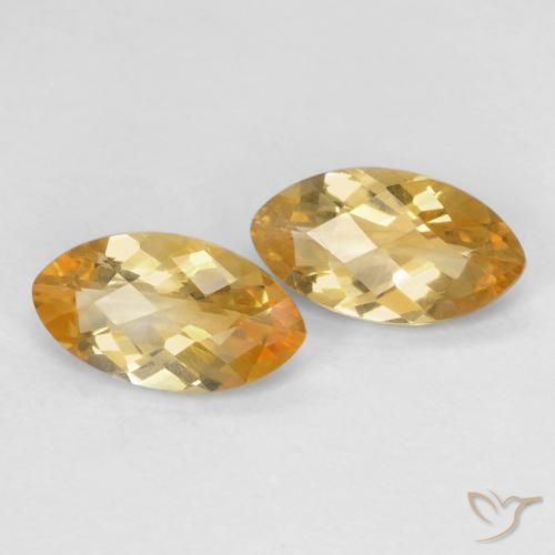 Gemme di Citrino Medium Light-Golden naturale da 1.71 ct, Taglio marquise, VS