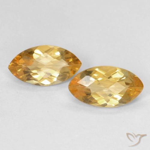 1.65ctw Naturale Medium Light-Golden Citrino, Taglio marquise, VS