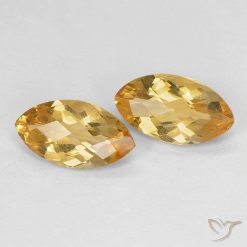 Gemme di Citrino Medium Light-Golden naturale da 1.65 ct, Taglio marquise, VS