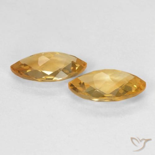 Gemme di Citrino Medium Light-Golden naturale da 1.65 ct, Taglio marquise, VS