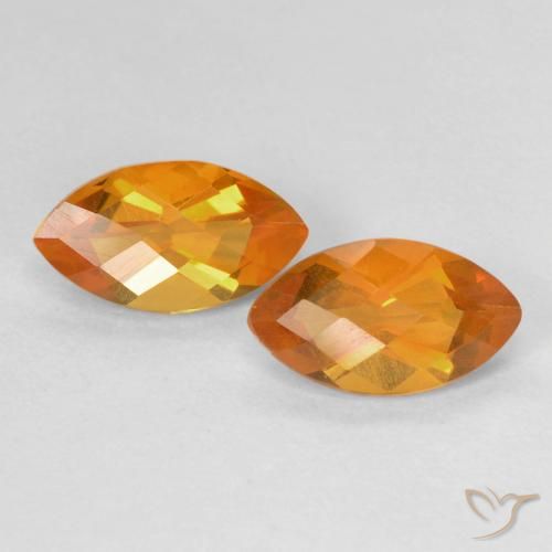 1.93ctw Naturale Arancio Medio Citrino, Taglio marquise, VS