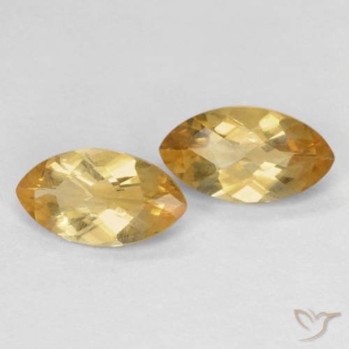 Gemme di Citrino Arancio dorato naturale da 1.70 ct, Taglio marquise, VS