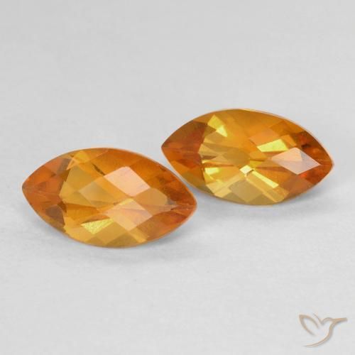 Gemme di Citrino Arancio-Oro naturale da 1.88 ct, Taglio marquise, VS