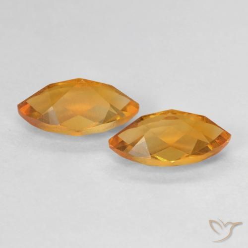 Gemme di Citrino Arancio-Oro naturale da 1.88 ct, Taglio marquise, VS