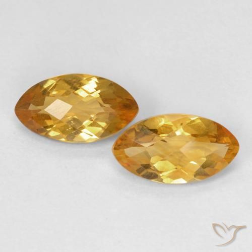1.82ctw Naturale Arancio dorato Citrino, Taglio marquise, VS