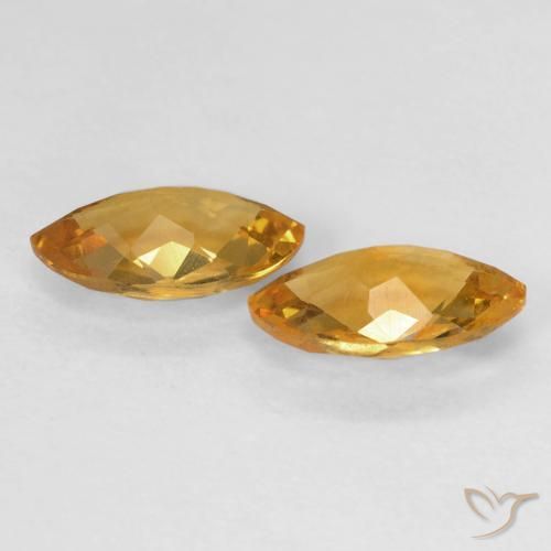 Gemme di Citrino Arancio dorato naturale da 1.82 ct, Taglio marquise, VS