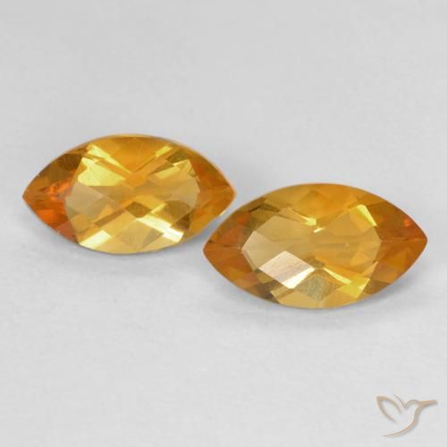 1.81ctw Naturale Arancio intenso-OroG Citrino, Taglio marquise, VS