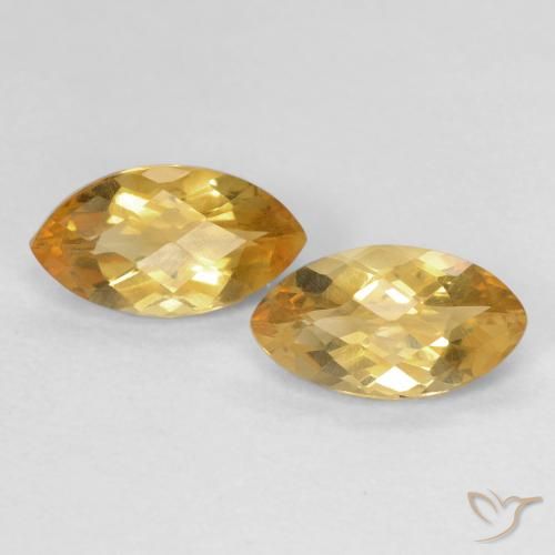 1.88ctw Naturale Medium Dark-Golden Citrino, Taglio marquise, VS