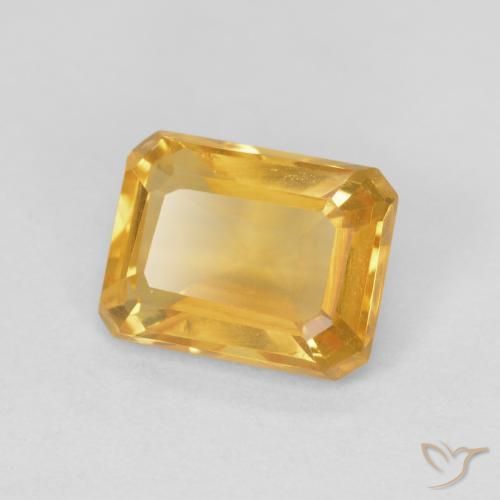 Citrino Dorato naturale da 1.41 ct, Ottagonale / Taglio smeraldo, VVS-VS