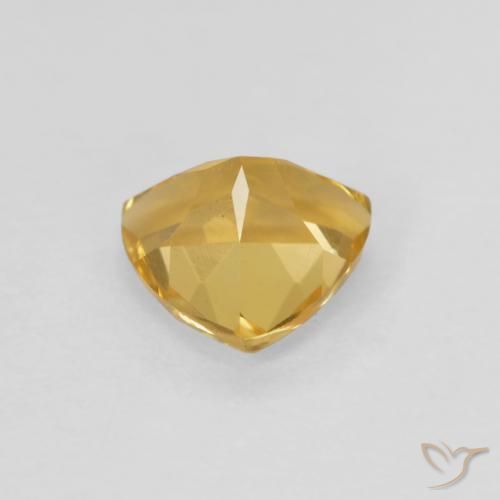 Citrino Dorato naturale da 0.88 ct, Taglio trillion, VVS-VS