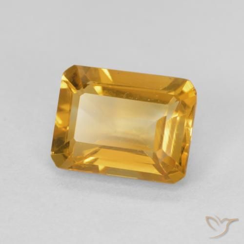 Citrino Dorato naturale da 1.42 ct, Ottagonale / Taglio smeraldo, VVS-VS