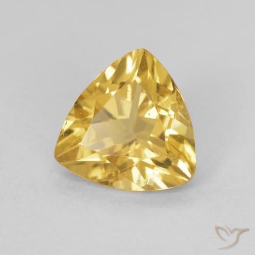Citrino Dorato naturale da 1.04 ct, Taglio trillion, VVS-VS