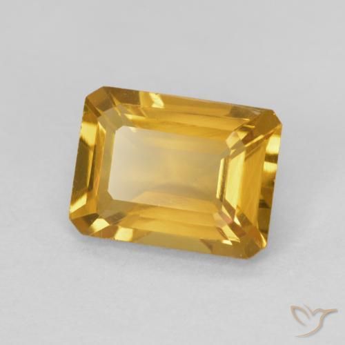 Citrino Dorato naturale da 1.41 ct, Ottagonale / Taglio smeraldo, VVS-VS