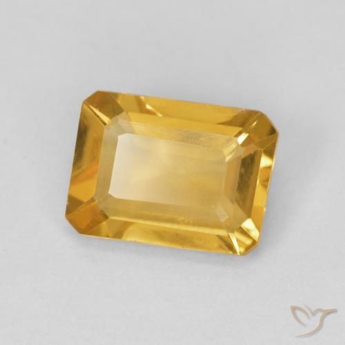 Citrino Dorato naturale da 1.25 ct, Ottagonale / Taglio smeraldo, VVS-VS