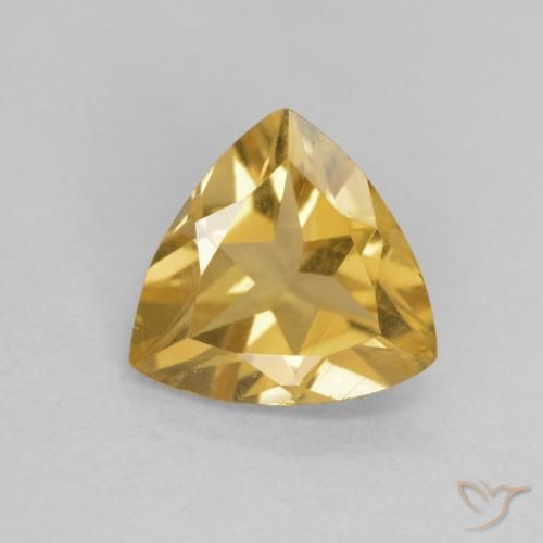 0.96ct Naturale Dorato Citrino, Taglio trillion, VVS-VS