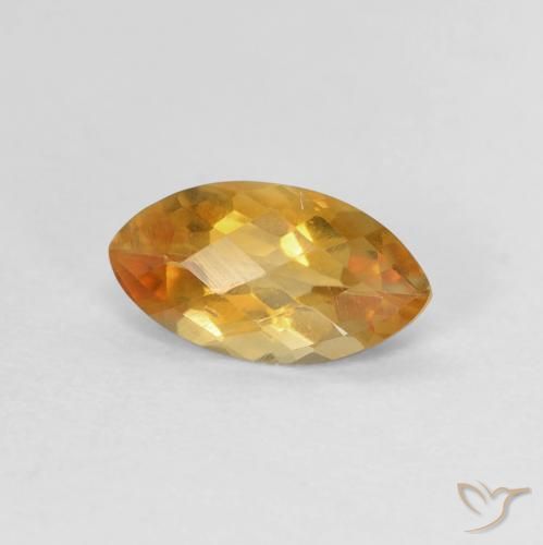 Citrino Medium Light-Golden naturale da 0.87 ct, Taglio marquise, VVS-VS
