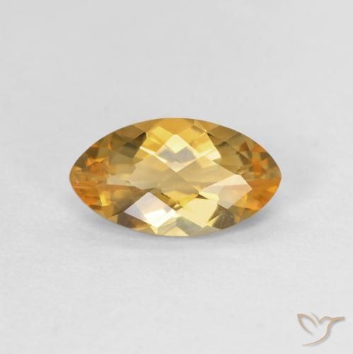 0.89ct Naturale Arancio dorato Citrino, Taglio marquise, VVS-VS