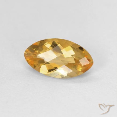 Citrino Arancio dorato naturale da 0.89 ct, Taglio marquise, VVS-VS
