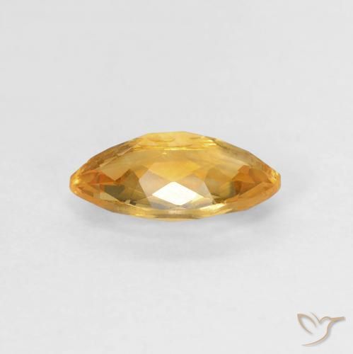 Citrino Arancio intenso-OroG naturale da 0.87 ct, Taglio marquise, VVS-VS
