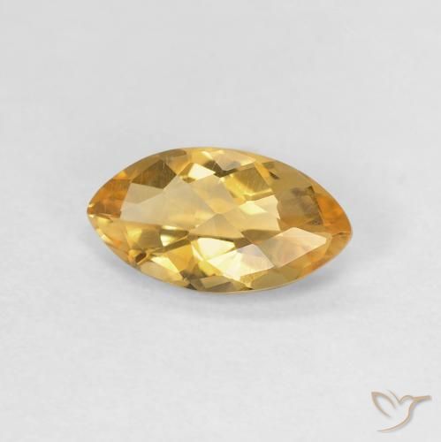 Citrino Arancio dorato naturale da 0.82 ct, Taglio marquise, VVS-VS