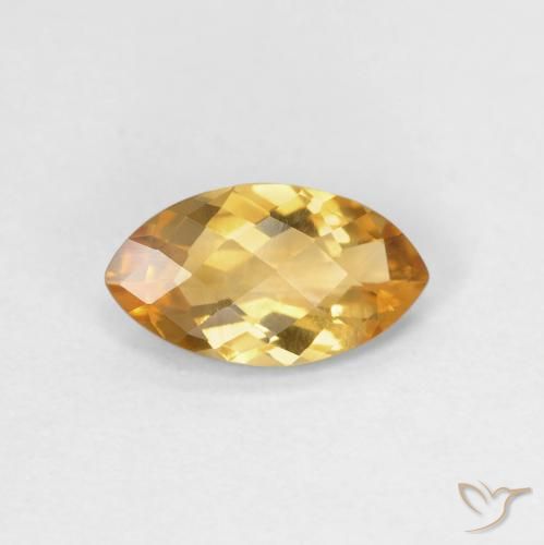 0.78ct Naturale Medium Light-Golden Citrino, Taglio marquise, VVS-VS