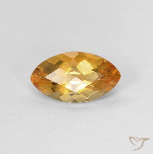 0.92ct Naturale Arancio intenso-OroG Citrino, Taglio marquise, VVS-VS