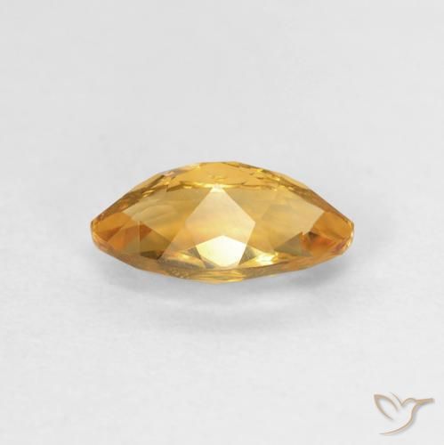 Citrino Arancio intenso-OroG naturale da 0.92 ct, Taglio marquise, VVS-VS