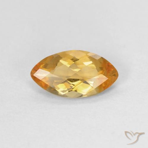 0.74ct Naturale Arancio dorato Citrino, Taglio marquise, VVS-VS
