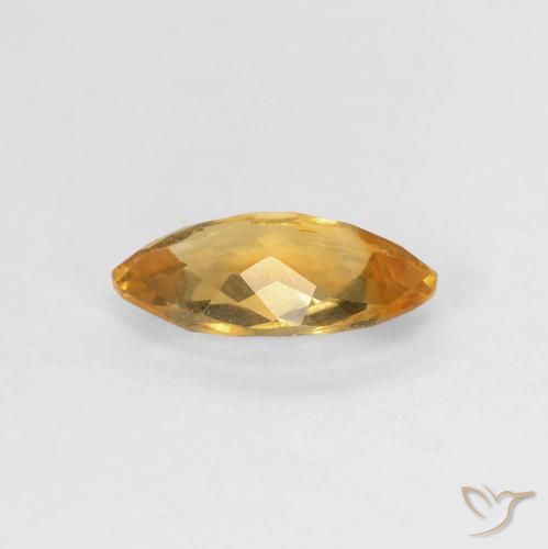 Citrino Arancio dorato naturale da 0.74 ct, Taglio marquise, VVS-VS