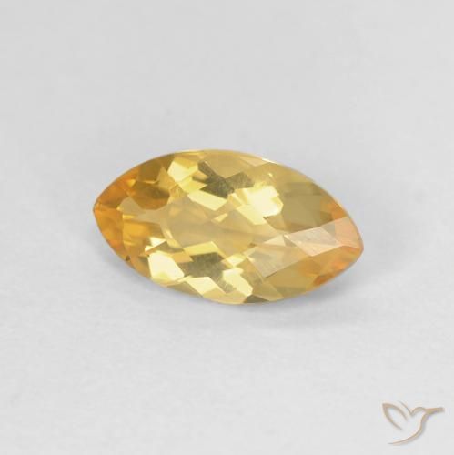 Citrino Medium Light-Golden naturale da 0.90 ct, Taglio marquise, VVS-VS
